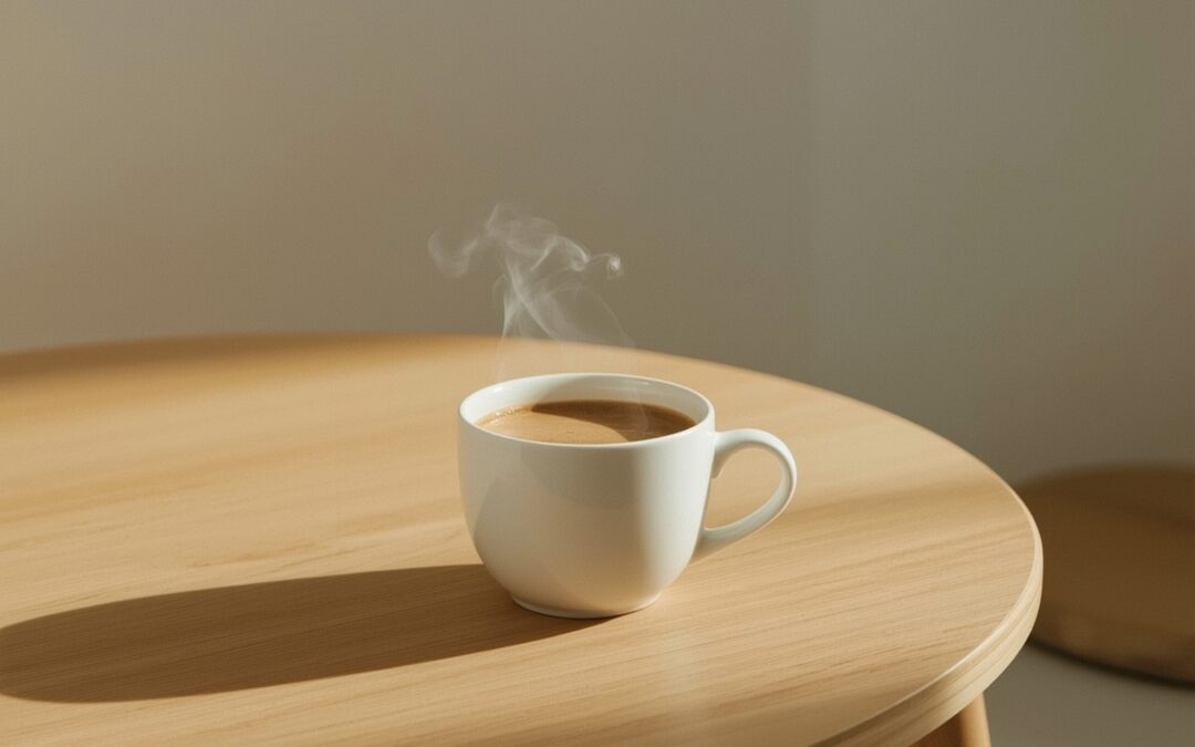 Le bonheur sent le café chaud